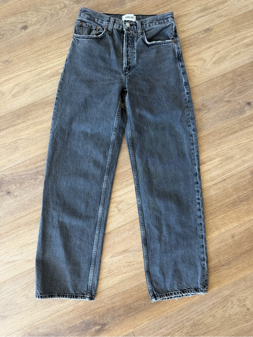 Agolde Arc women’s Black Straight Jeans